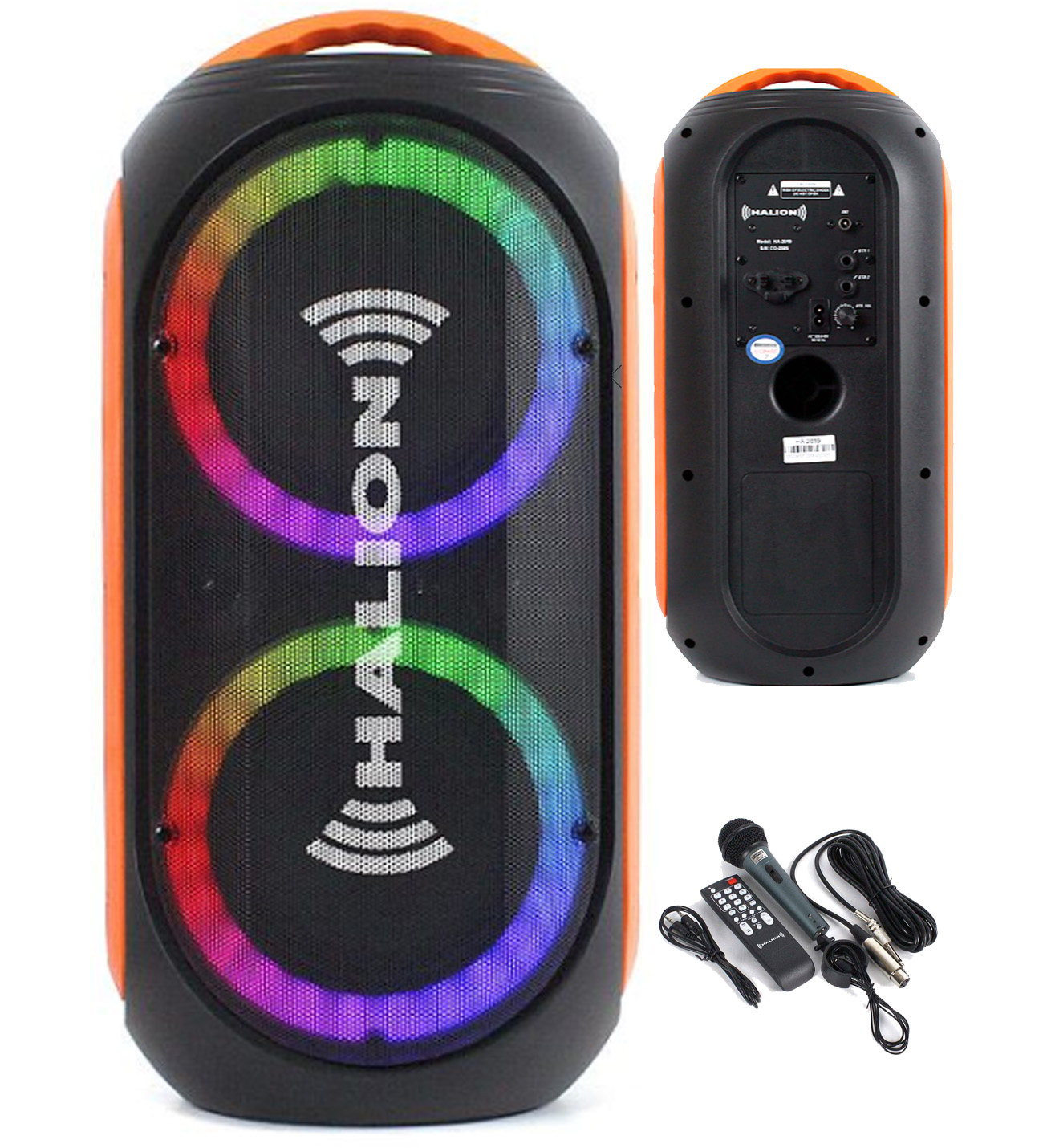 PARLANTE GRAN C/BATERIA HALION HA-2019 FLOW,2x6.5" 600W