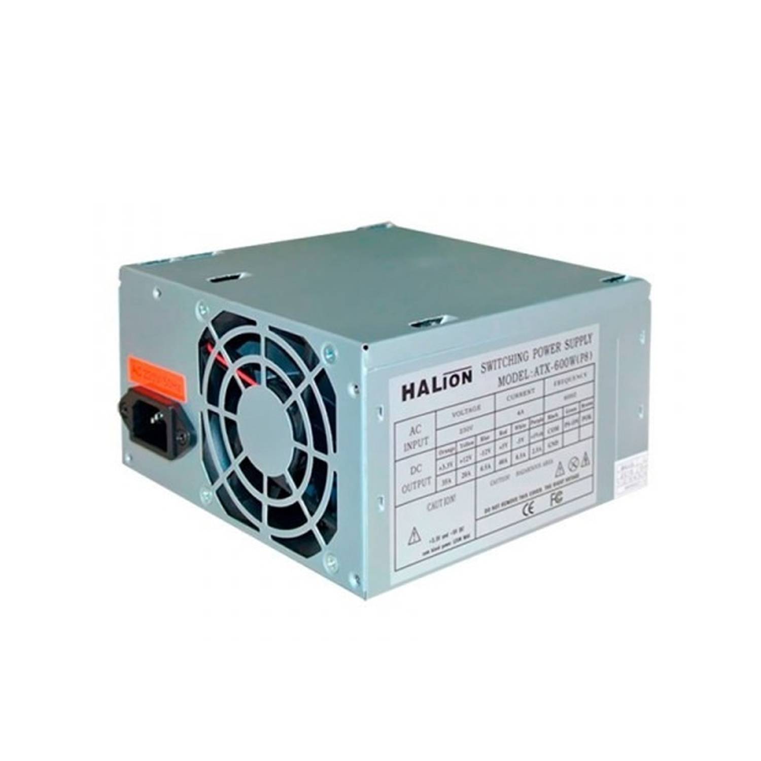FUENTE DE PODER ATX 600W HALION CAJA DOBLE BOBINA